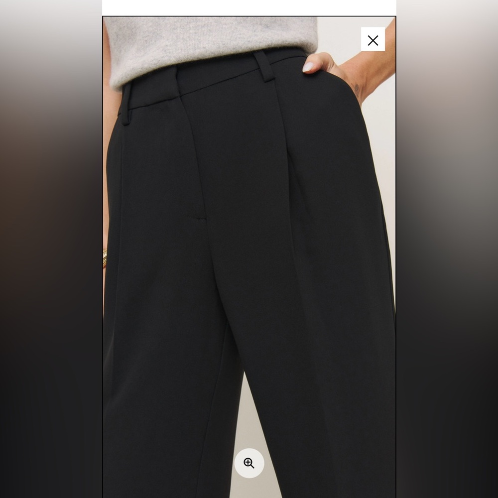 Reformation Alex Mid Rise Cropped Pant Size 4 - Picture 4 of 6